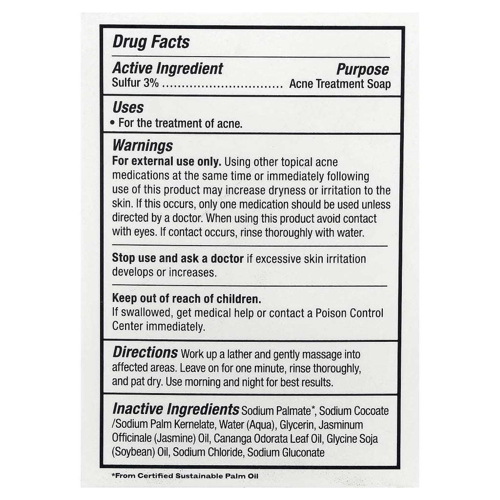 The Grandpa Soap Co., Face & Body Bar Soap, Thylox® Acne Treatment, 3.25 oz (92 g)