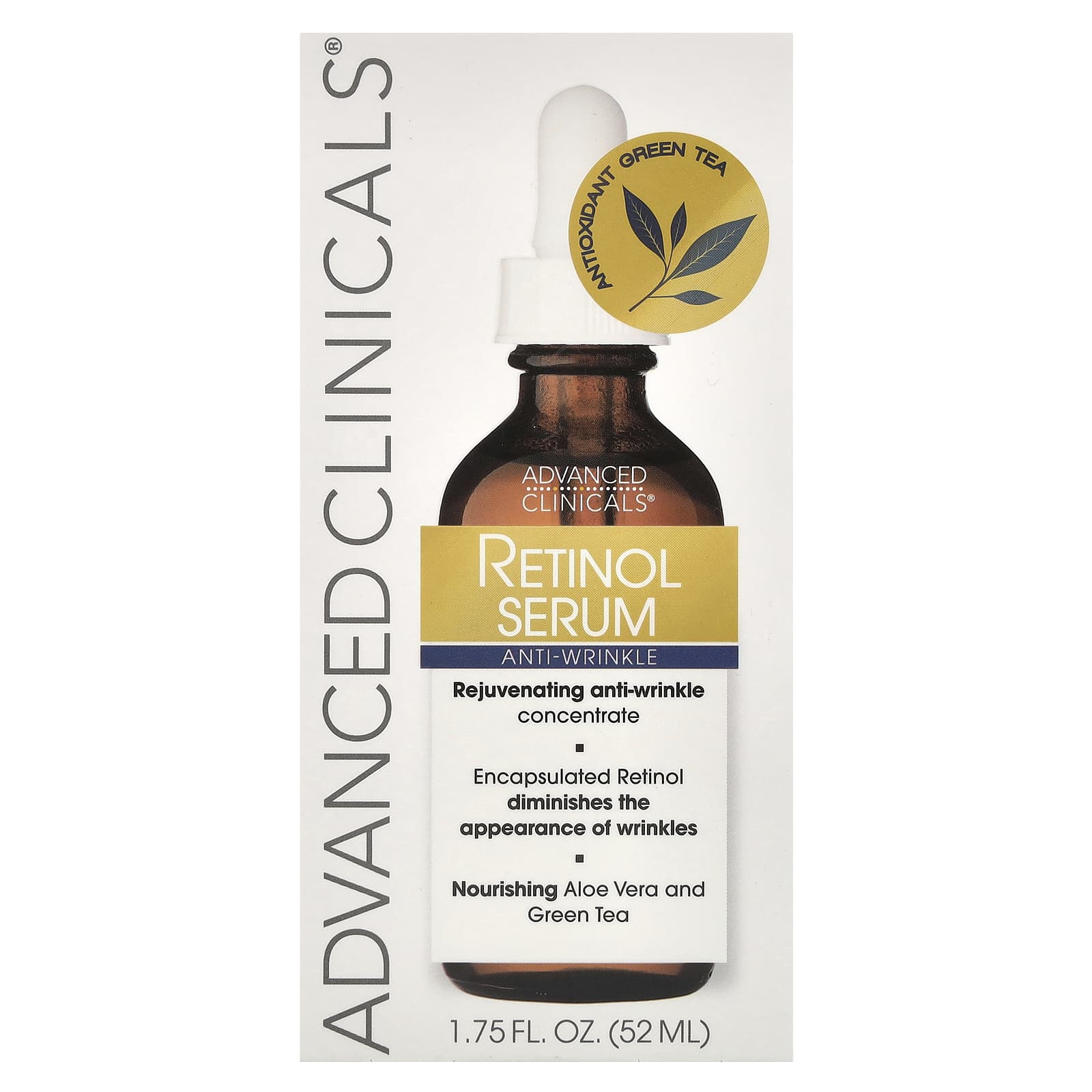 Advanced Clinicals, Retinol Serum, Anti-Wrinkle, 1.75 fl oz (52 ml)