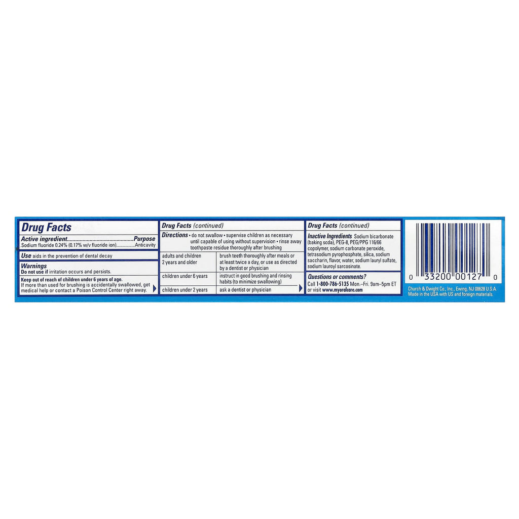 Arm & Hammer, PeroxiCare™, Anticavity Fluoride Toothpaste, Clean Mint, Twin Pack, 6 oz (170 g) Each