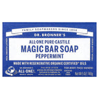 Dr. Bronner's, All-One Pure-Castile Magic Bar Soap, Peppermint, 5 oz (140 g)