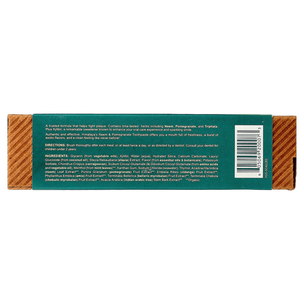 Himalaya, Botanique, Toothpaste, Neem & Pomegranate, Herbal Mint, 5.29 oz (150 g)