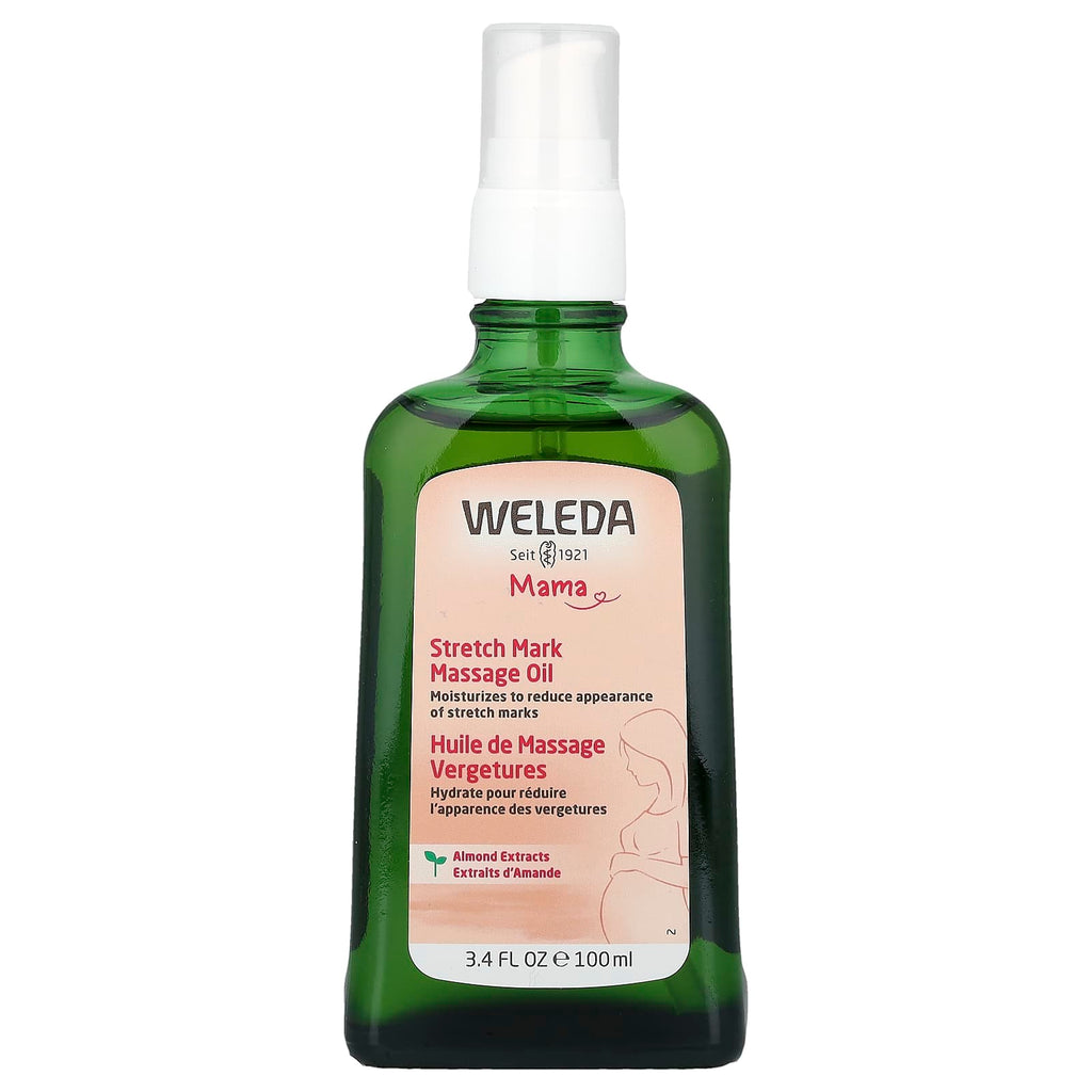 Weleda, Mama, Stretch Mark Massage Oil, Almond Extracts, 3.4 fl oz (100 ml)