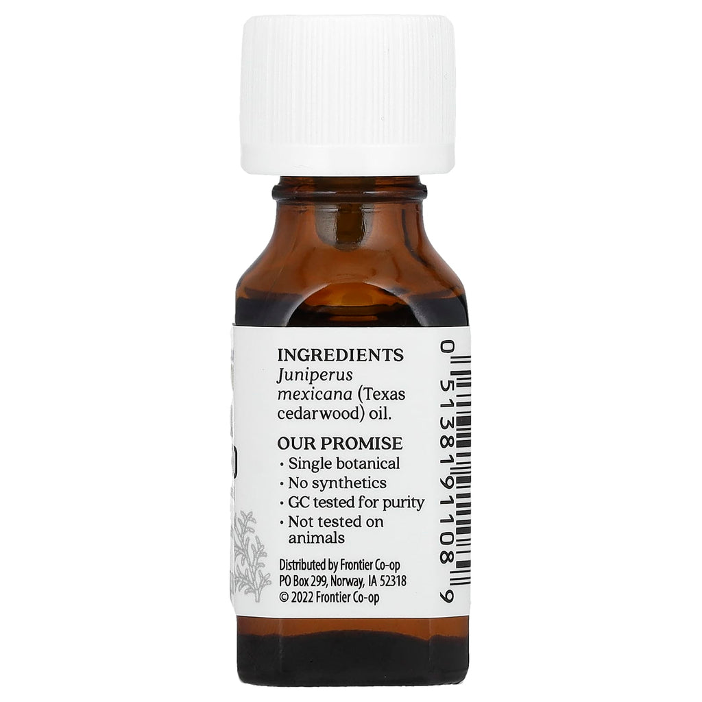 Aura Cacia, Pure Essential Oil, Texas Cedarwood, 0.5 fl oz (15 ml)