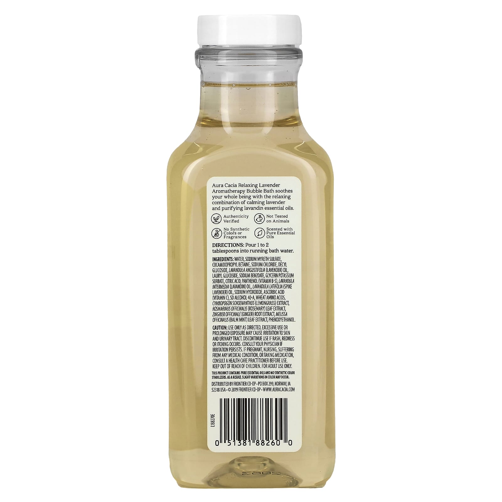 Aura Cacia, Aromatherapy Bubble Bath, Relaxing Lavender, 13 fl oz (384 ml)