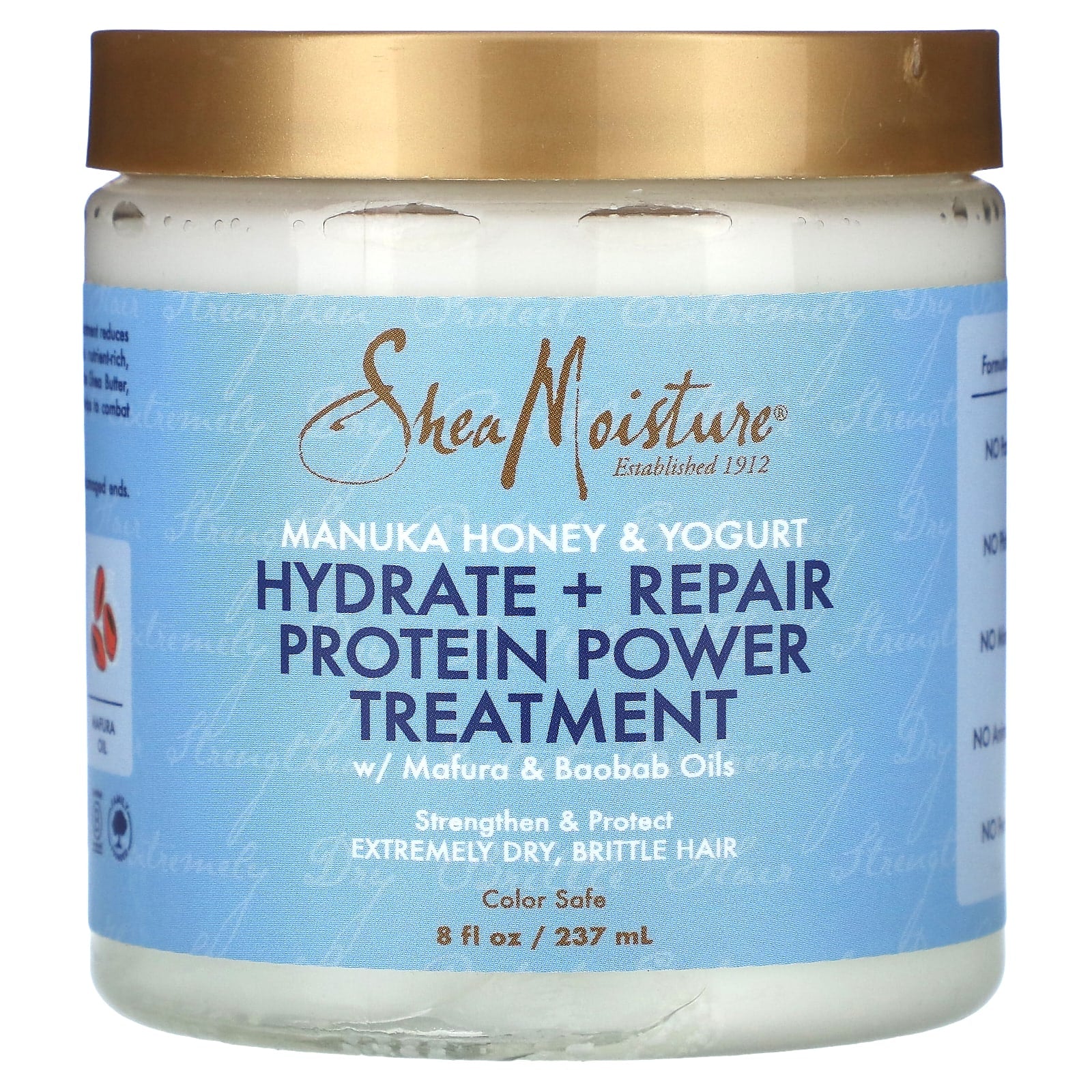 SheaMoisture, Manuka Honey & Yogurt, Hydrate + Repair Protein Power Treatment, 8 fl oz (237 ml)