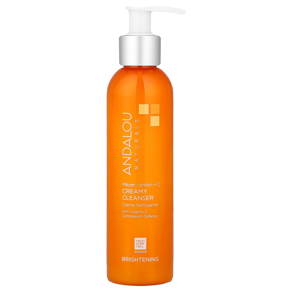 Andalou Naturals, Creamy Cleanser, Meyer Lemon + C, Brightening, 6 fl oz (178 ml)