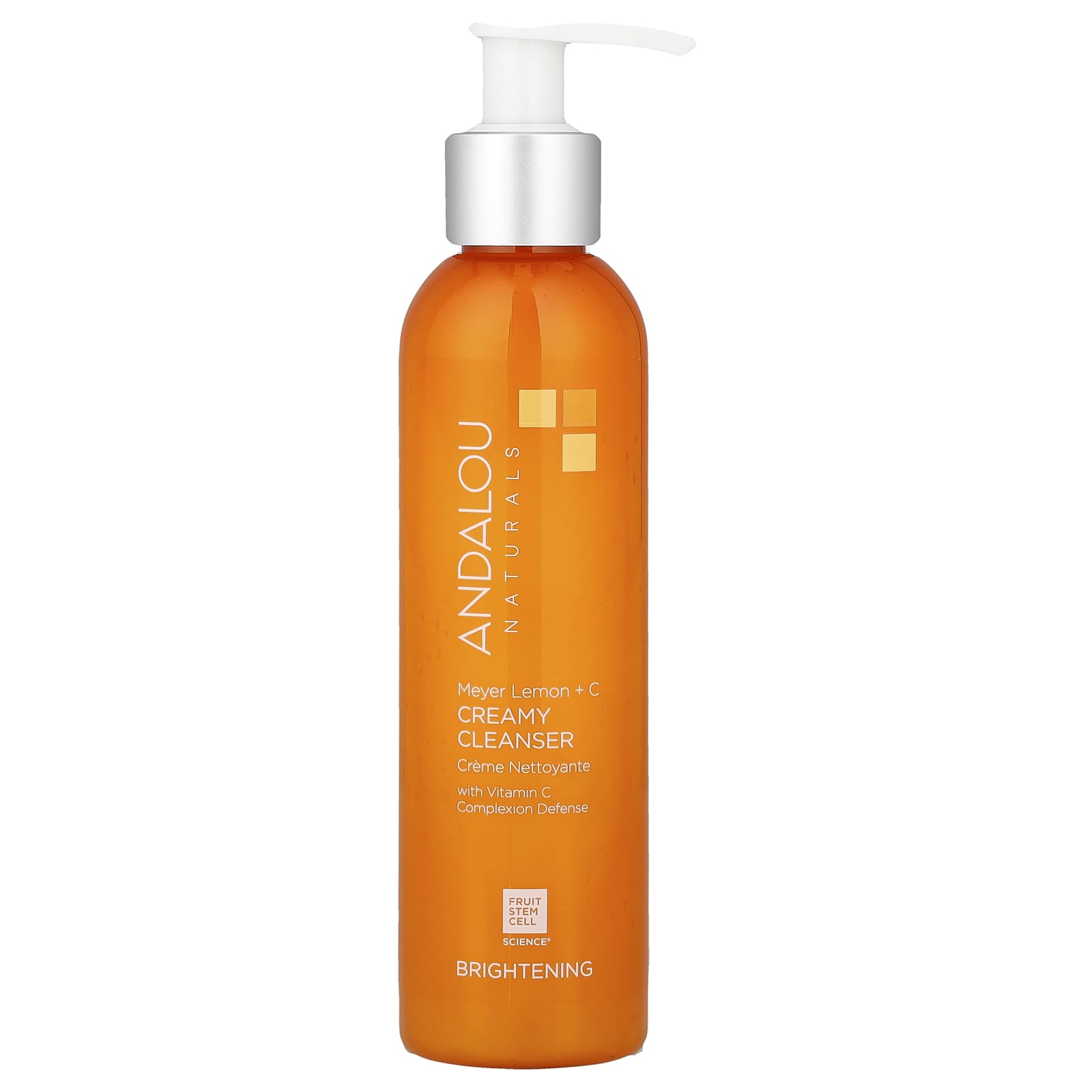Andalou Naturals, Creamy Cleanser, Meyer Lemon + C, Brightening, 6 fl oz (178 ml)
