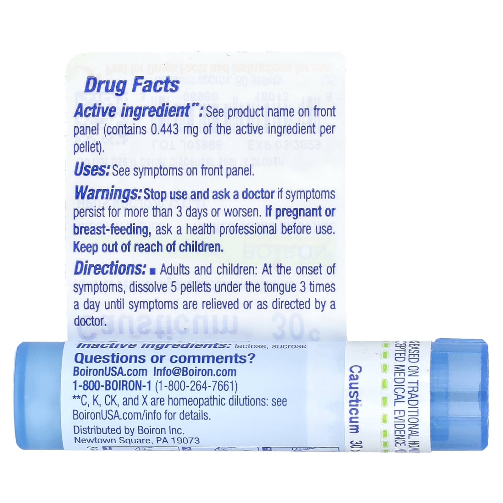 Boiron, Causticum, 30C, Incontinence Support, Approx 80 Pellets