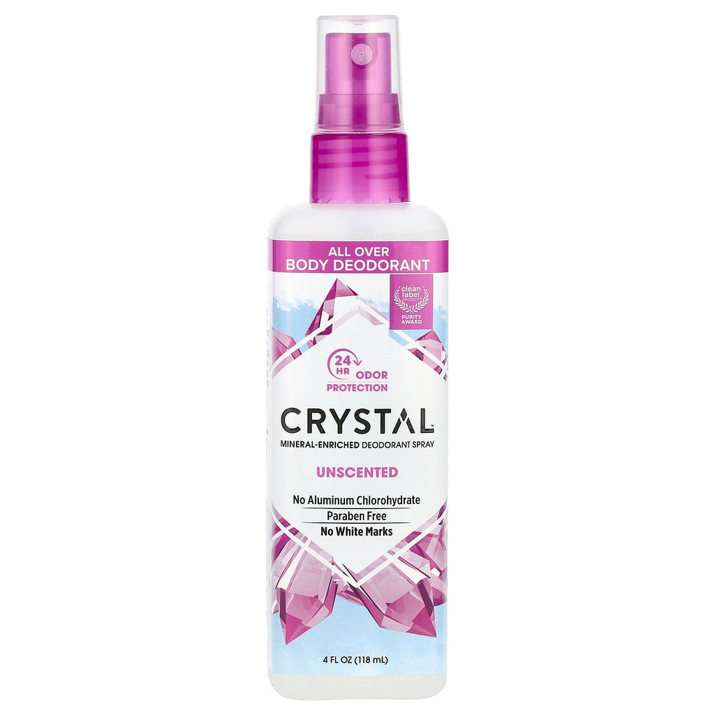 CRYSTAL, Mineral-Enriched Deodorant Spray, Unscented, 4 fl oz (118 ml)