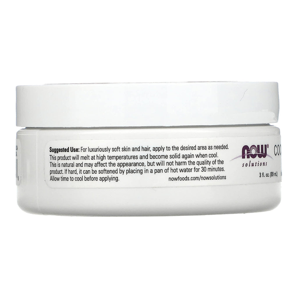 NOW Foods, Solutions, Coconut Oil, Natural, 3 fl oz (89 ml)