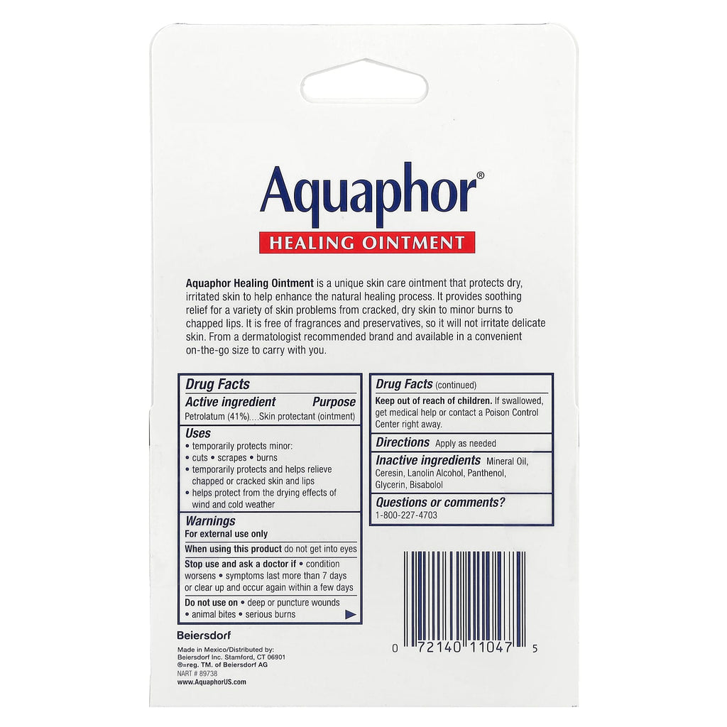 Aquaphor, Advanced Therapy, Healing Ointment, Fragrance Free , 2 Tubes, 0.35 oz (10 g) Each