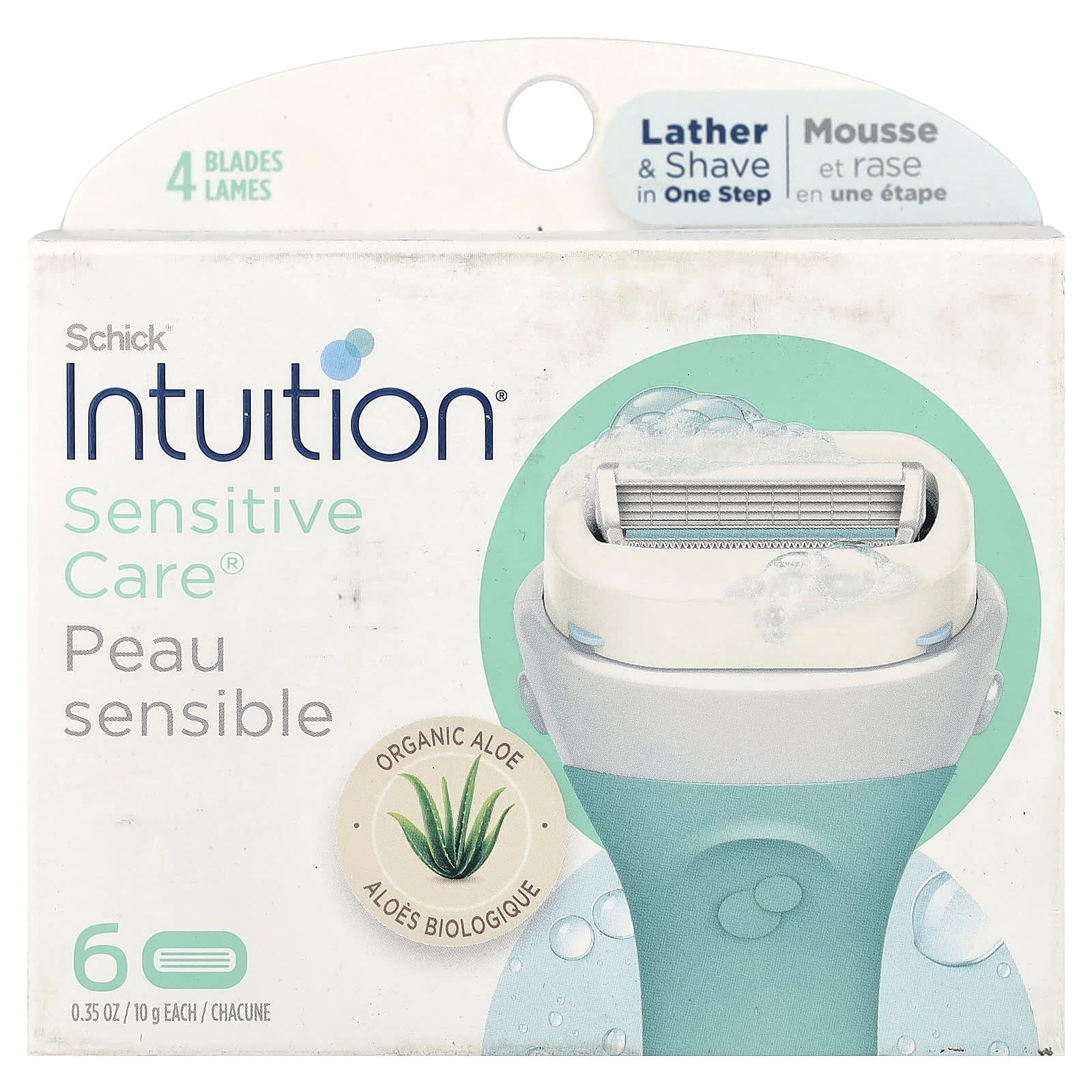 Schick, Intuition®, Sensitive Care, Replacement Cartridges, 6 Cartridges