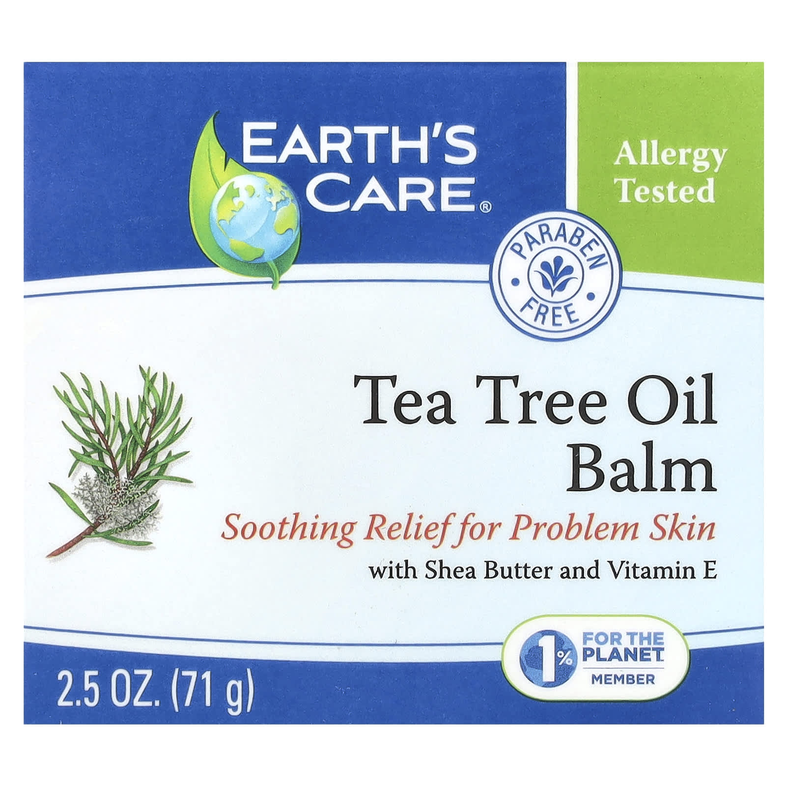 Earth's Care, Tea Tree Oil Balm, 2.5 oz (71 g)