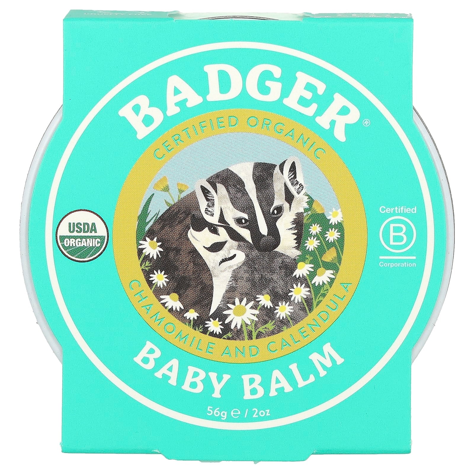 Badger, Organic Baby Balm, Chamomile and Calendula, 2 oz (56 g)