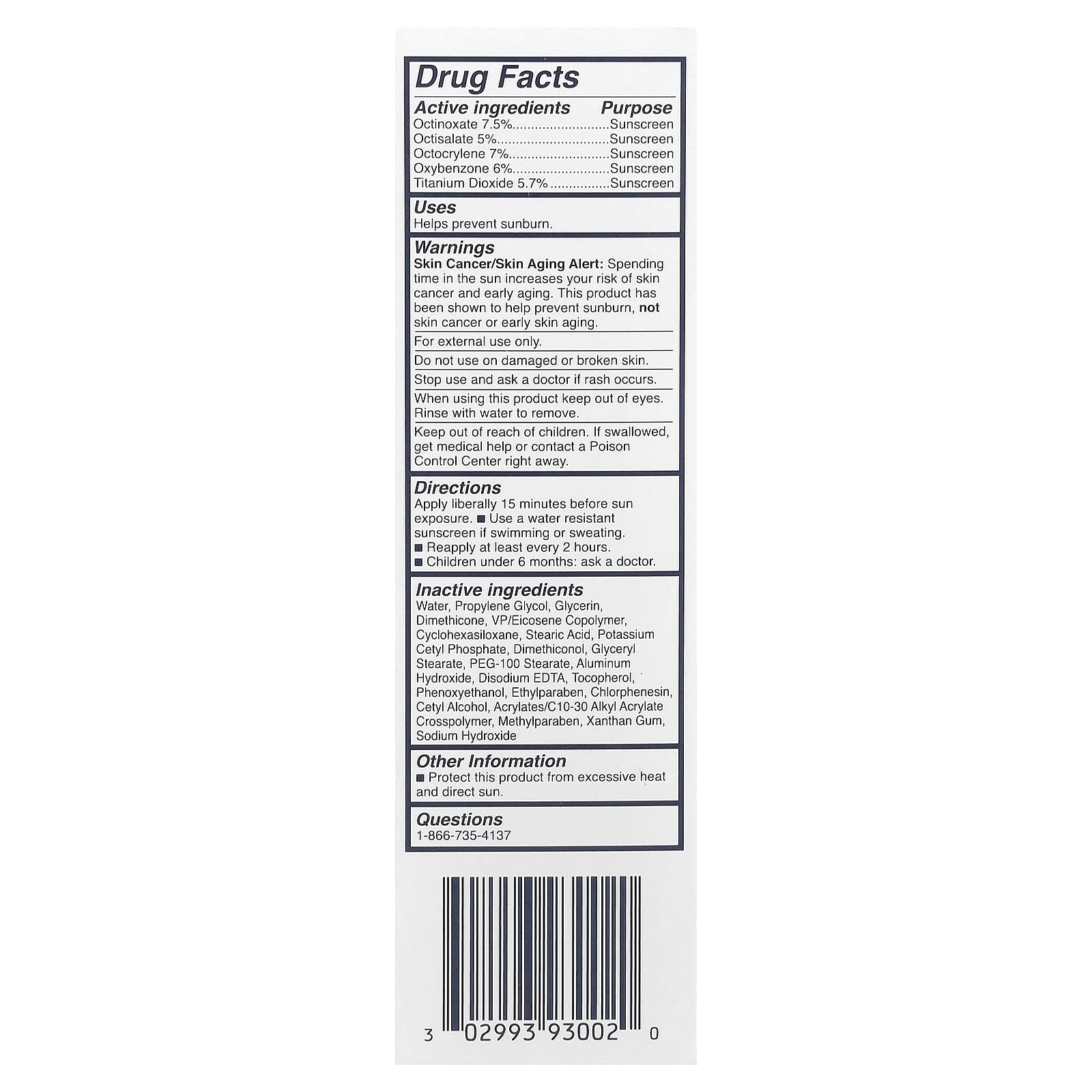 Cetaphil, Daily Facial Moisturizer, Sunscreen, SPF 50, Fragrance Free, 1.7 fl oz (50 ml)