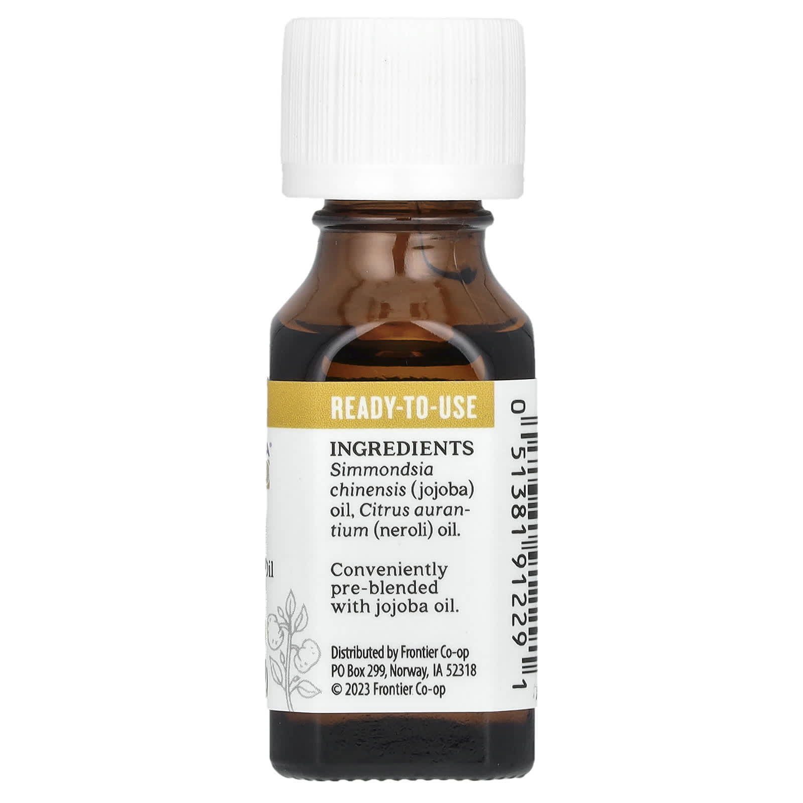 Aura Cacia, Pure Essential Oil In Jojoba Oil, Neroli, 0.5 fl oz (15 ml)