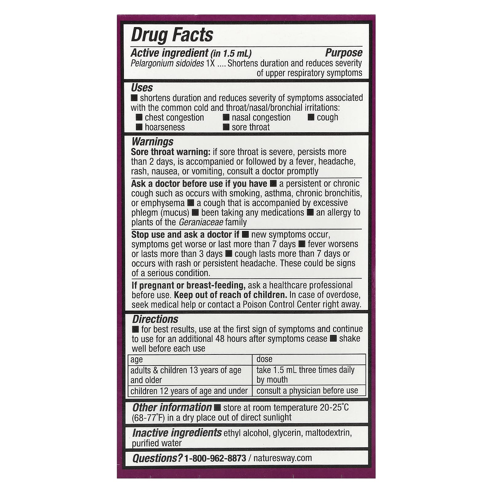 Nature's Way, Umcka®, Cold Relief Drops, Ages 13+, 1 fl oz (30 ml)
