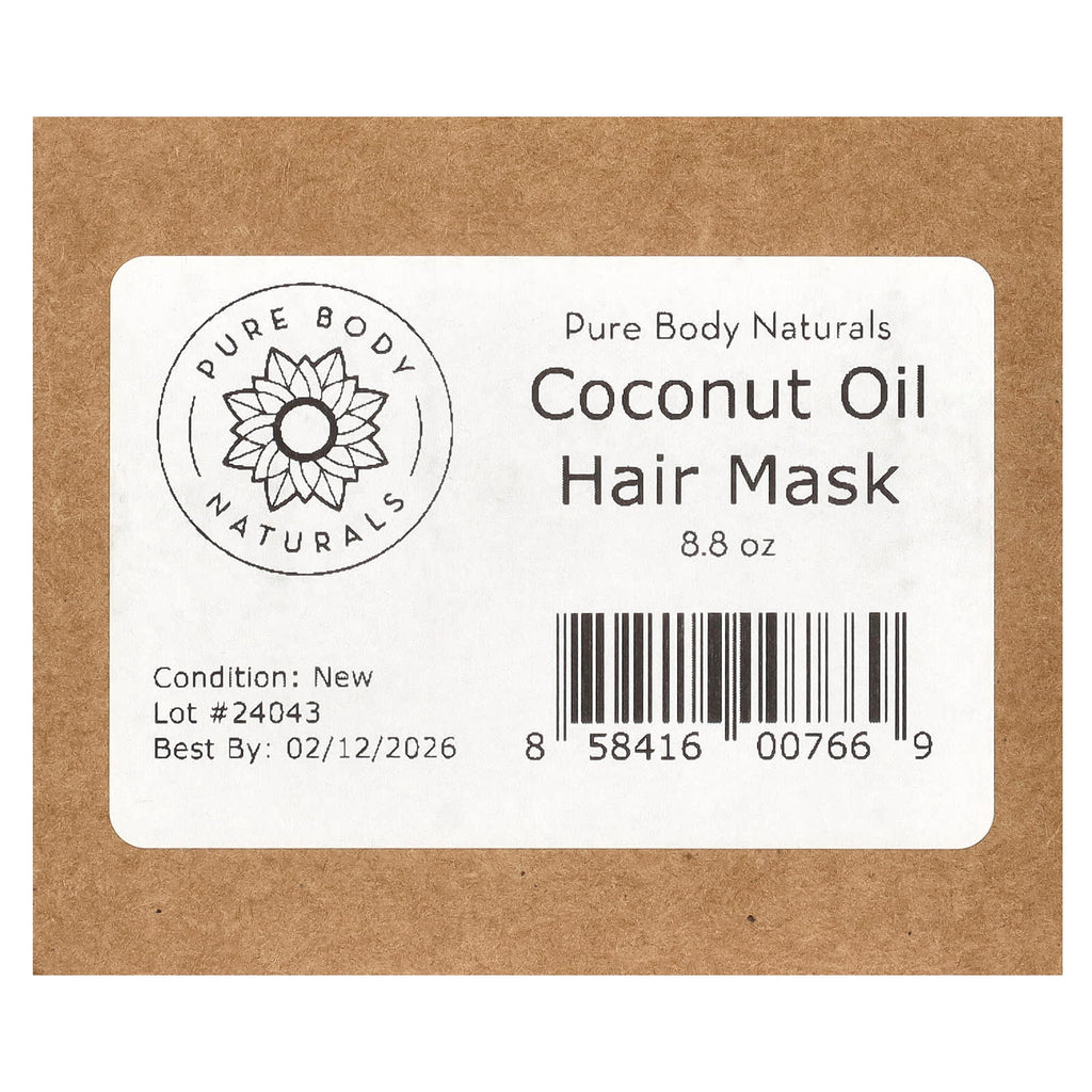 Pure Body Naturals, Coconut Oil Deep Repair Hair Mask, 8.8 fl oz (260 ml)