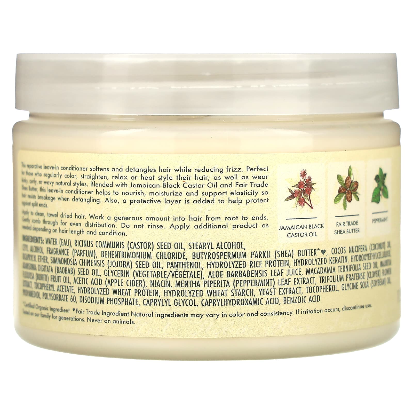 SheaMoisture, Jamaican Black Castor Oil, Strengthen & Restore Leave-In Conditioner, 11.5 fl oz (340 ml)