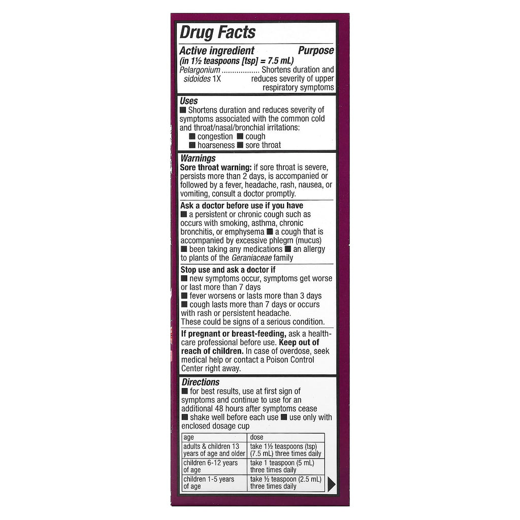 Nature's Way, Cold Relief Syrup, Umcka, Cherry , 8 fl oz (240 ml)
