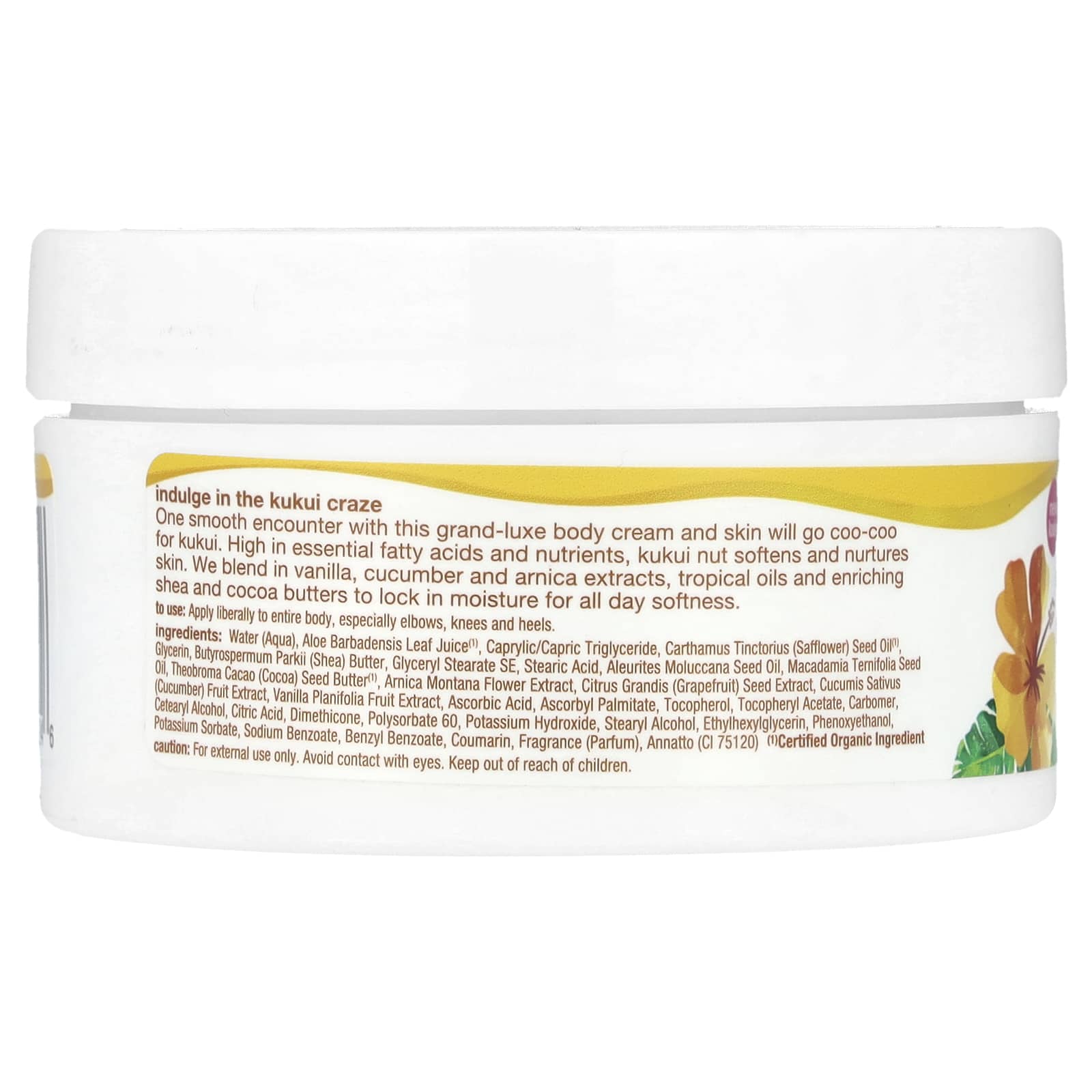 Alba Botanica, Hawaiian Body Cream, Kukui Nut, 6.5 oz (184 g)