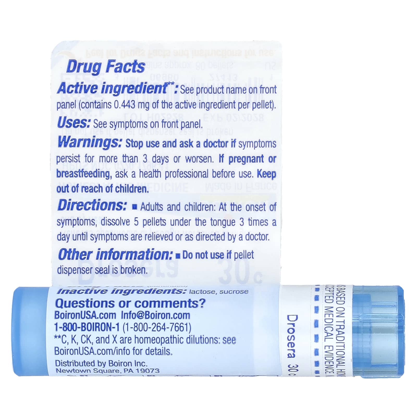 Boiron, Drosera, 30C, Dry Cough Relief, Approx 80 Pellets