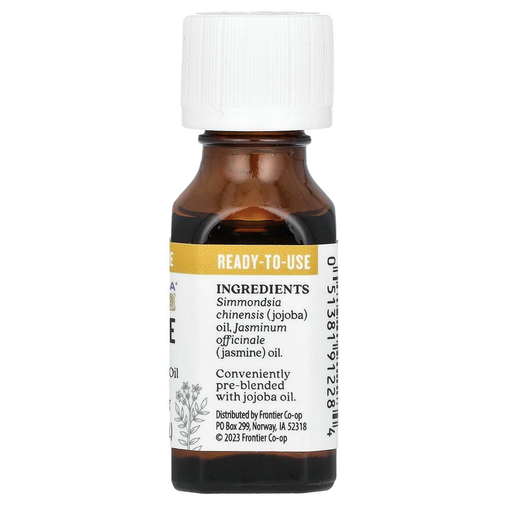 Aura Cacia, Pure Essential Oil In Jojoba Oil, Jasmine Absolute, 0.5 fl oz (15 ml)