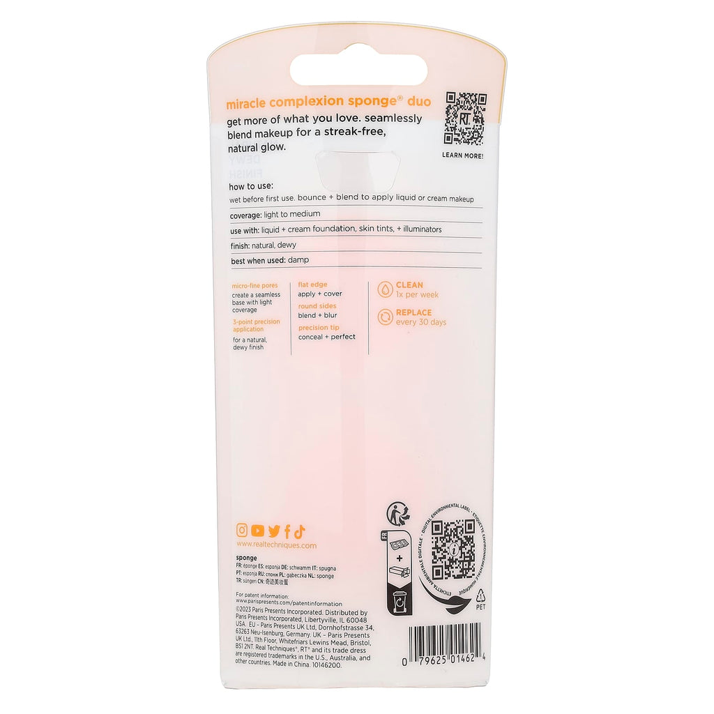 Real Techniques, Miracle Complexion Sponge® Duo, 2 Sponges