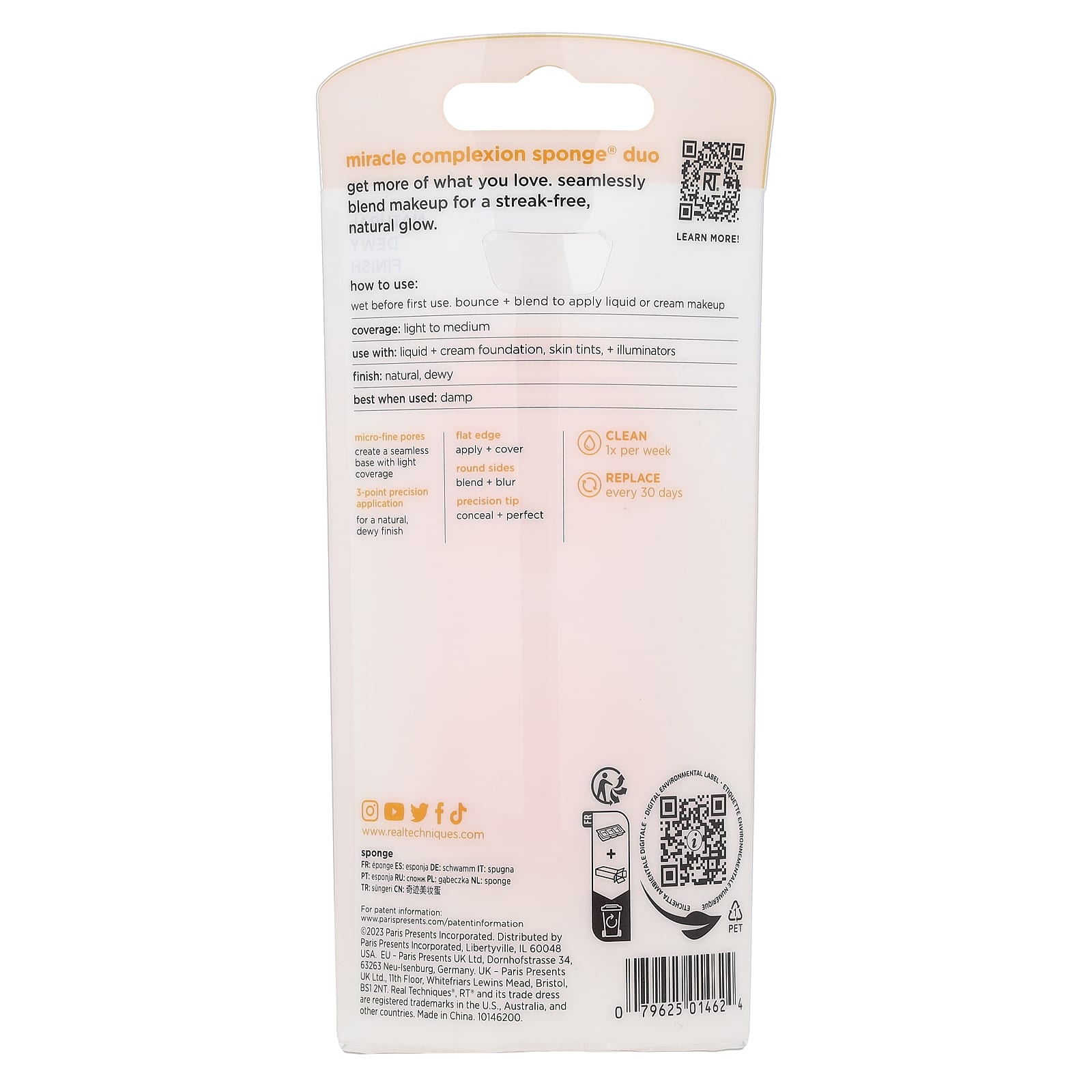 Real Techniques, Miracle Complexion Sponge® Duo, 2 Sponges