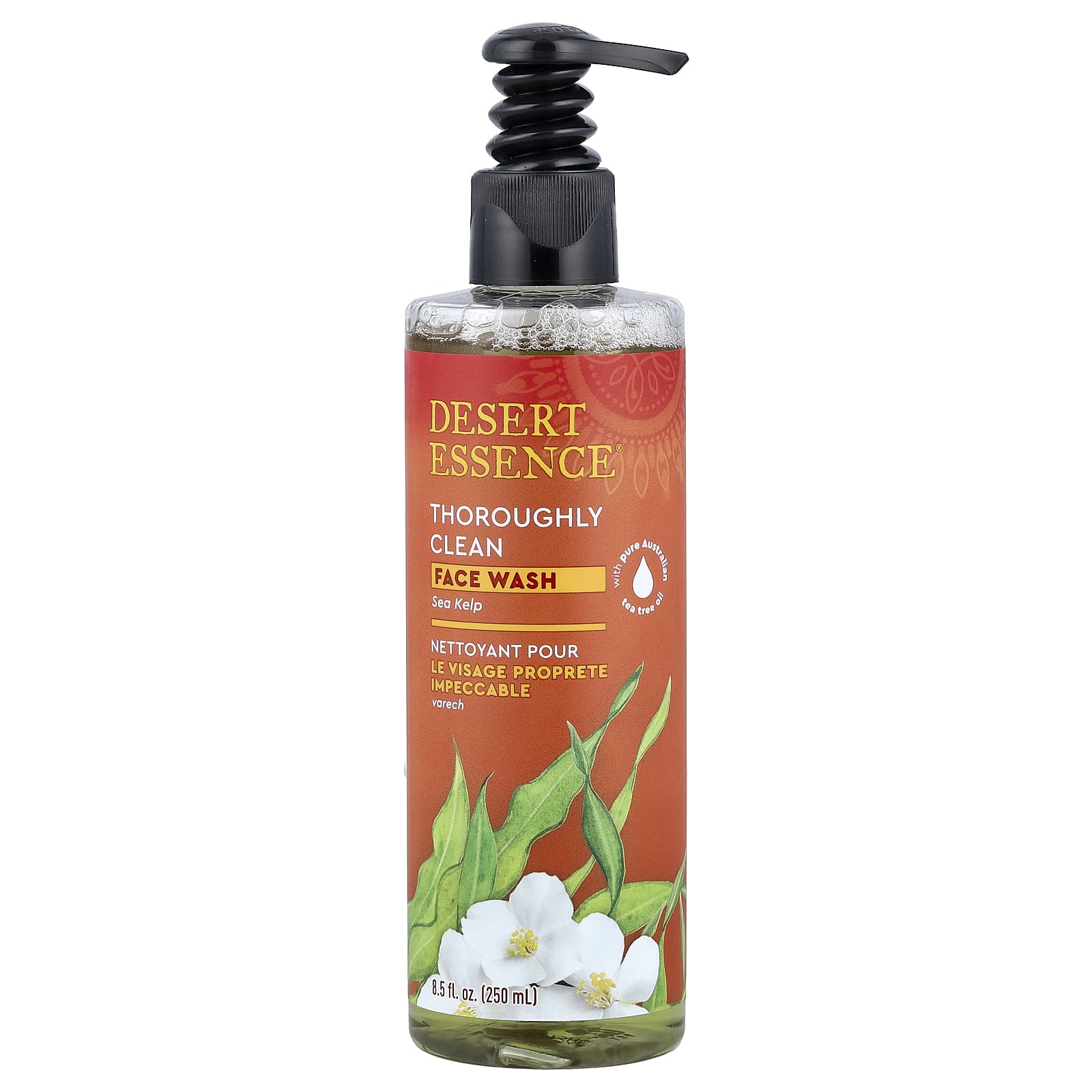 Desert Essence, Thoroughly Clean Face Wash, Sea Kelp, 8.5 fl oz (250 ml)