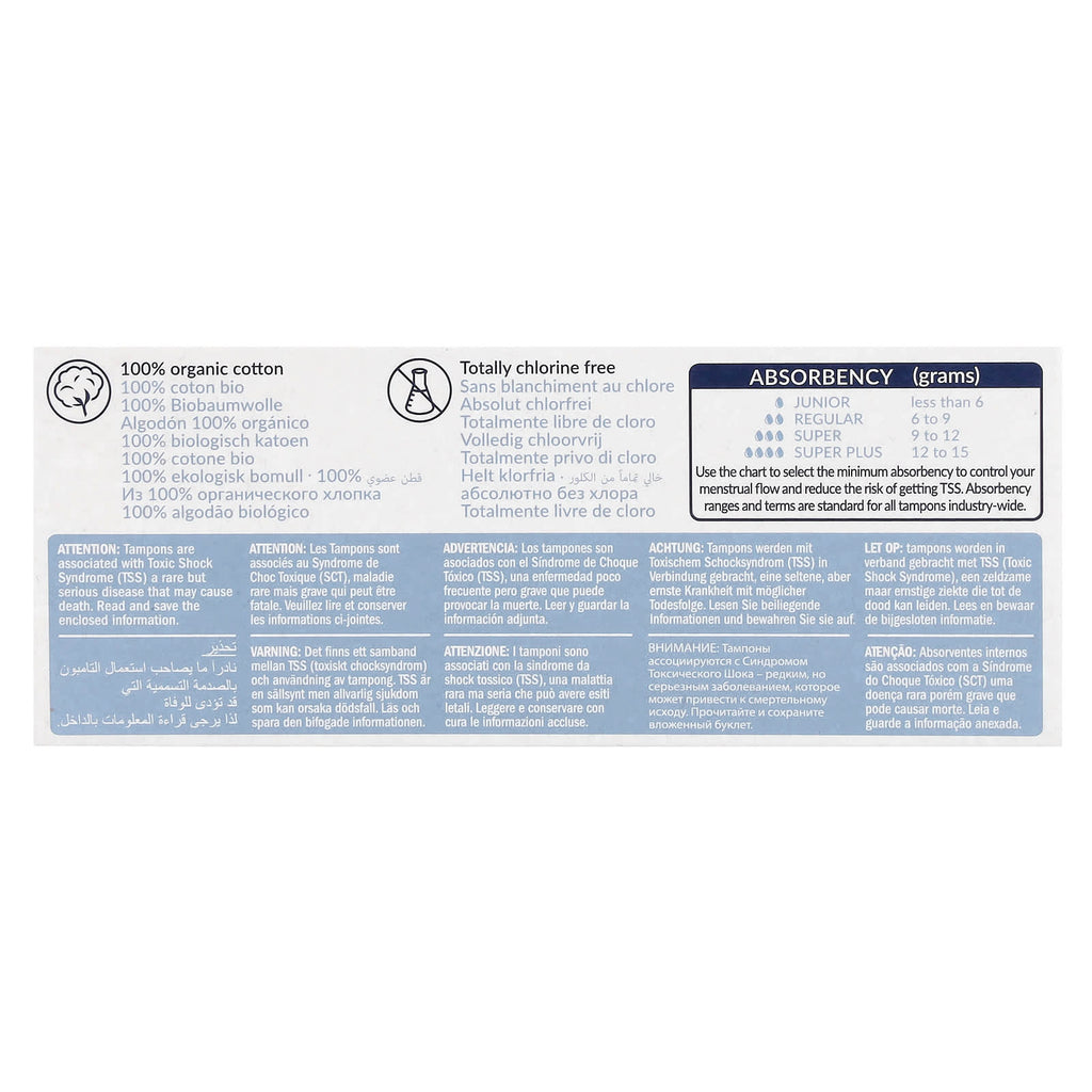 Natracare, Organic Cotton Tampons, Regular, Normal, 20 Tampons