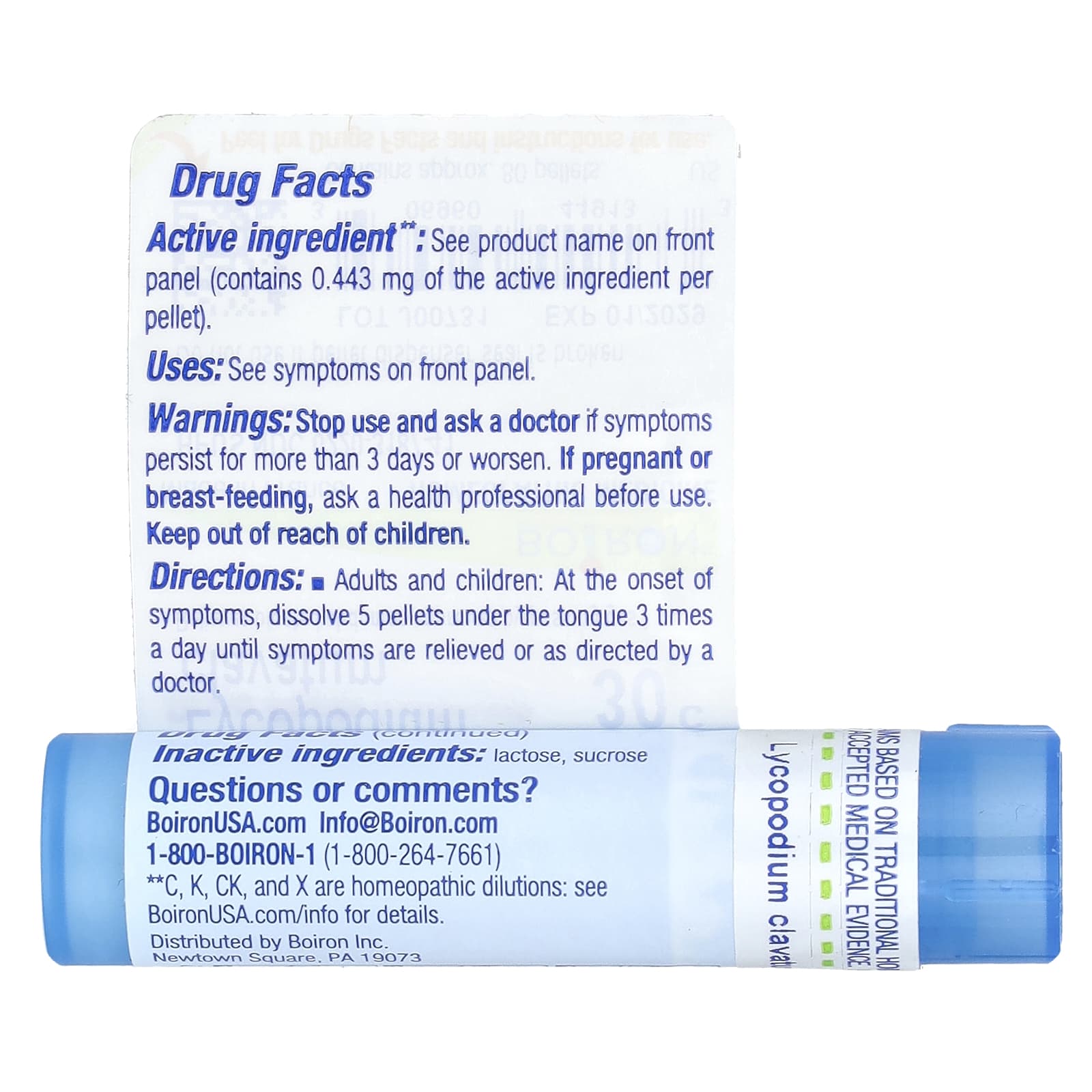 Boiron, Lycopodium Clavatum, 30C, Bloat & Gas Relief, Approx 80 Pellets