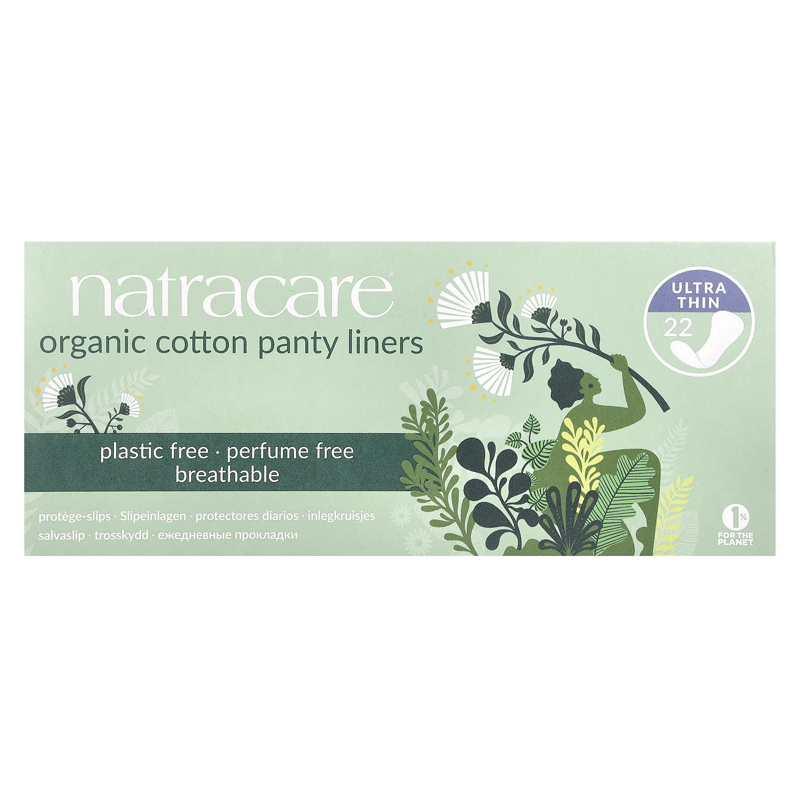 Natracare, Organic Cotton Panty Liners, Ultra Thin, 22 Liners