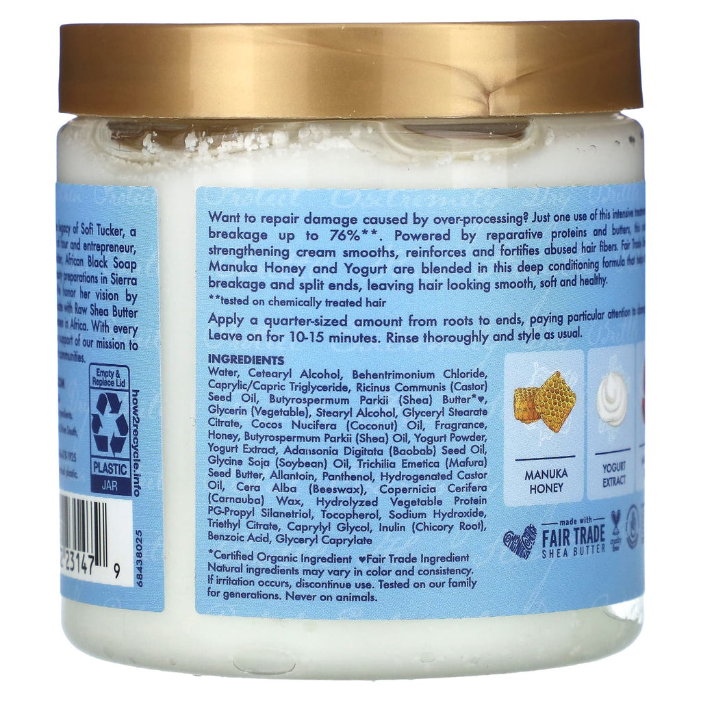 SheaMoisture, Manuka Honey & Yogurt, Hydrate + Repair Protein Power Treatment, 8 fl oz (237 ml)