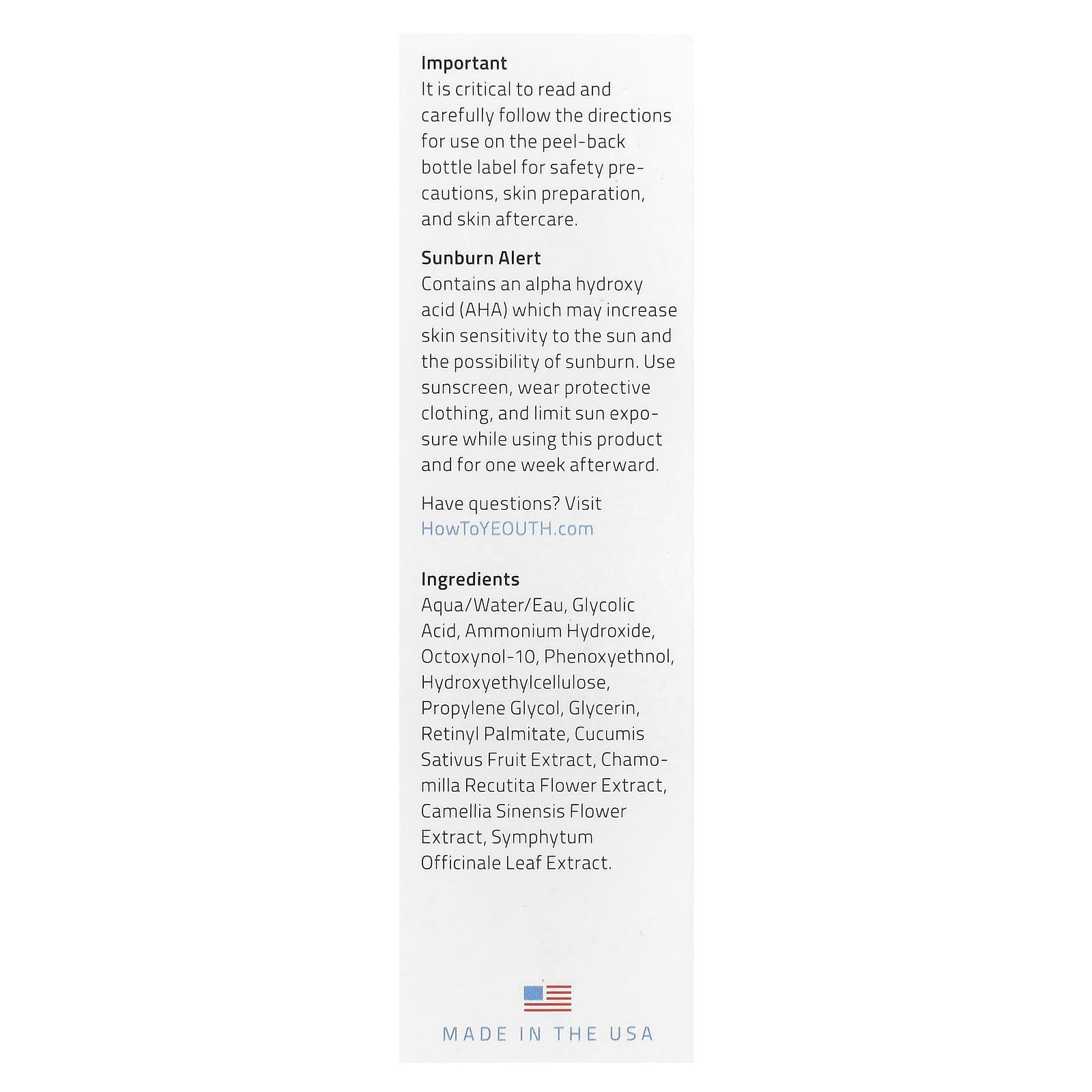 YEOUTH, Glycolic Acid 30% Peel, 1 fl oz (30 ml)