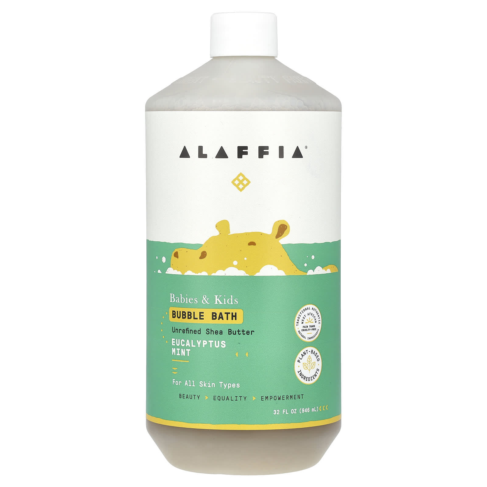 Alaffia, Bubble Bath, Babies & Kids, Eucalyptus Mint, 32 fl oz (946 ml)