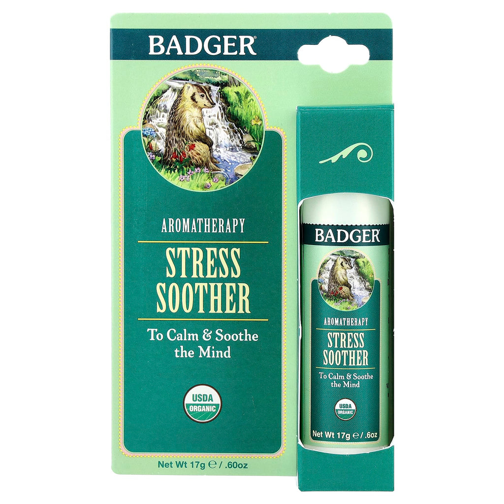 Badger, Aromatherapy, Stress Soother, Tangerine & Rosemary, 0.60 oz (17 g)