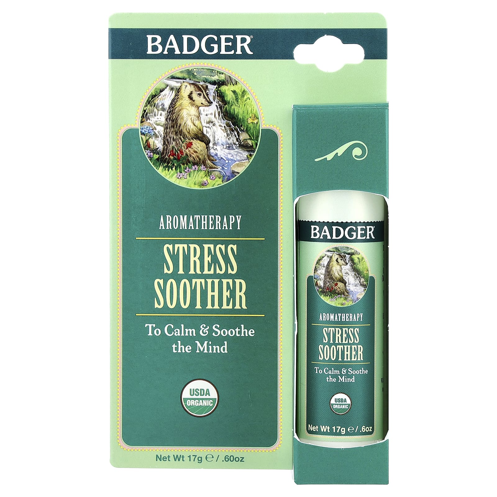 Badger, Aromatherapy, Stress Soother, Tangerine & Rosemary, 0.60 oz (17 g)