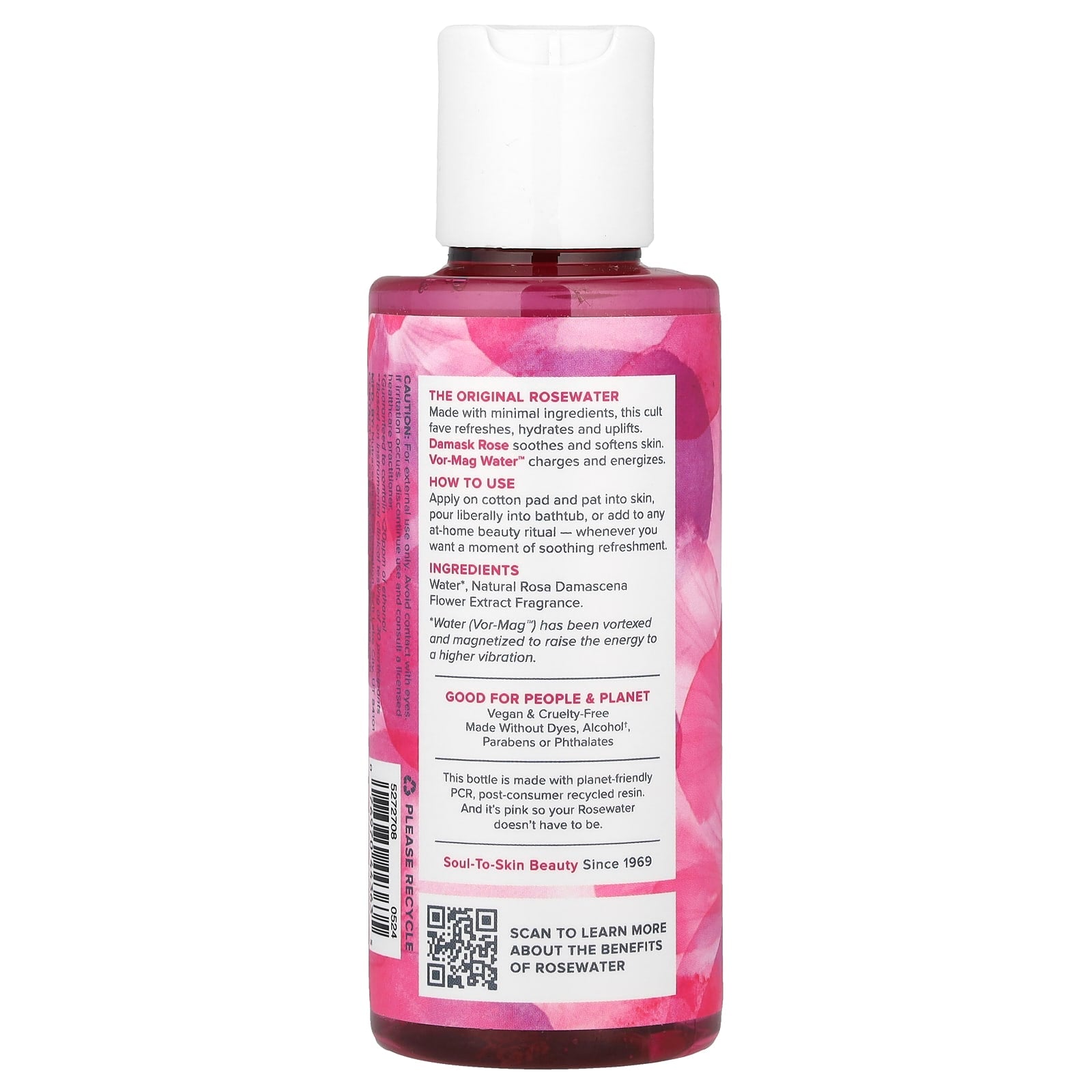 Heritage Store, Rosewater Refreshing Facial Splash, 4 fl oz (118 ml)