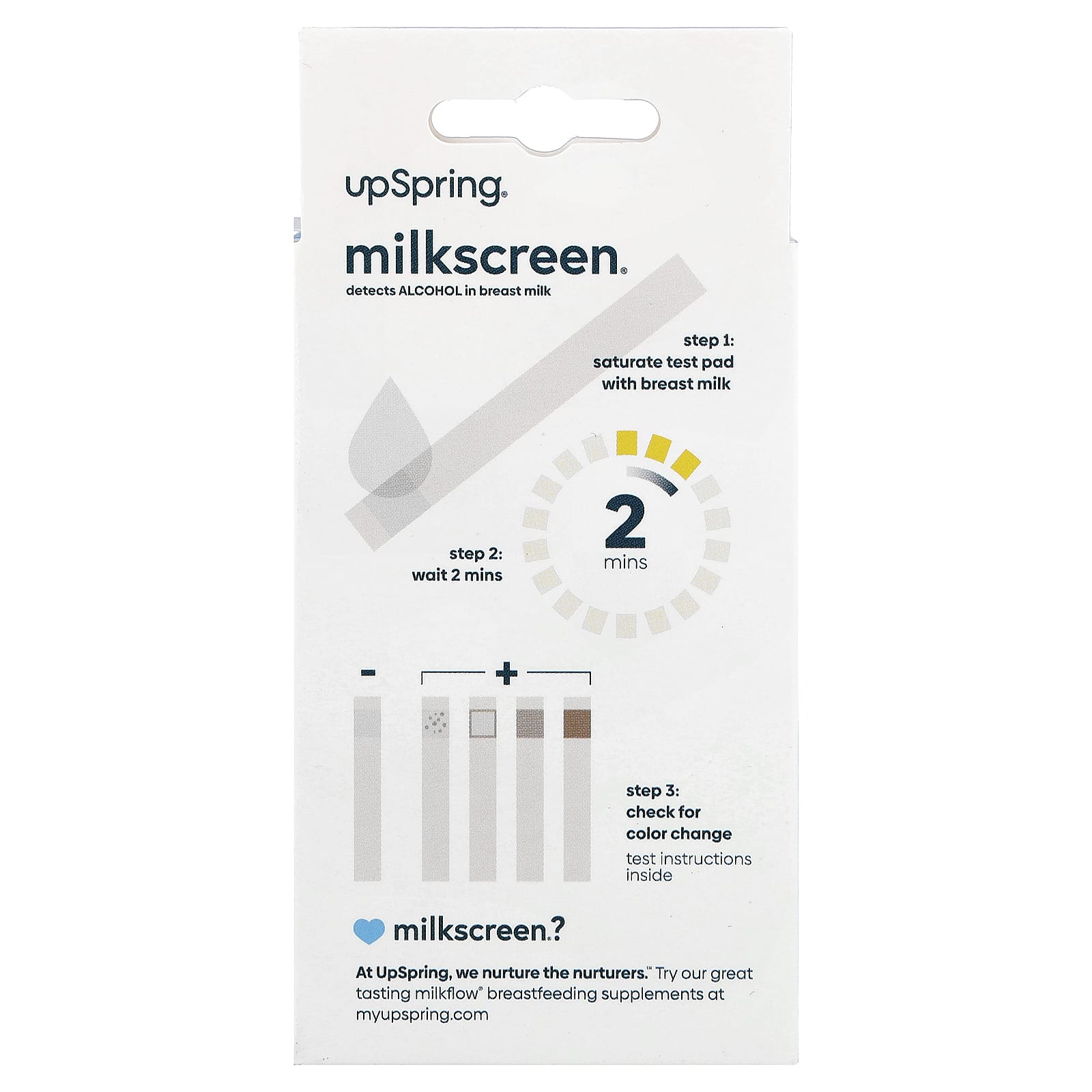 UpSpring, Milkscreen®, 20 Test Strips
