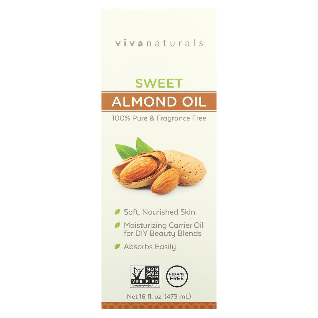 Viva Naturals, Sweet Almond Oil, 16 fl oz (473 ml)
