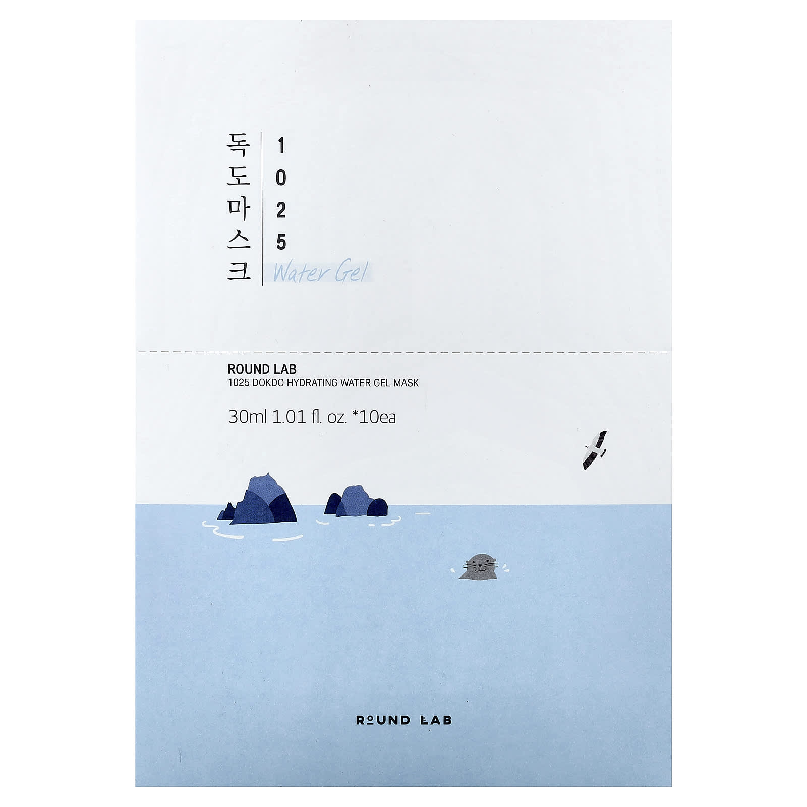 Round Lab, 1025 Dokdo Hydrating Water Gel Beauty Mask, 10 Sheets, 1.01 fl oz (30 ml) Each