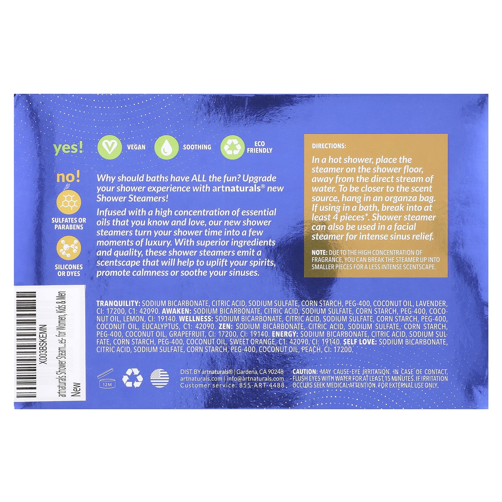 artnaturals, Shower Steamers , 6 Pack, 1.4 oz (40 g)