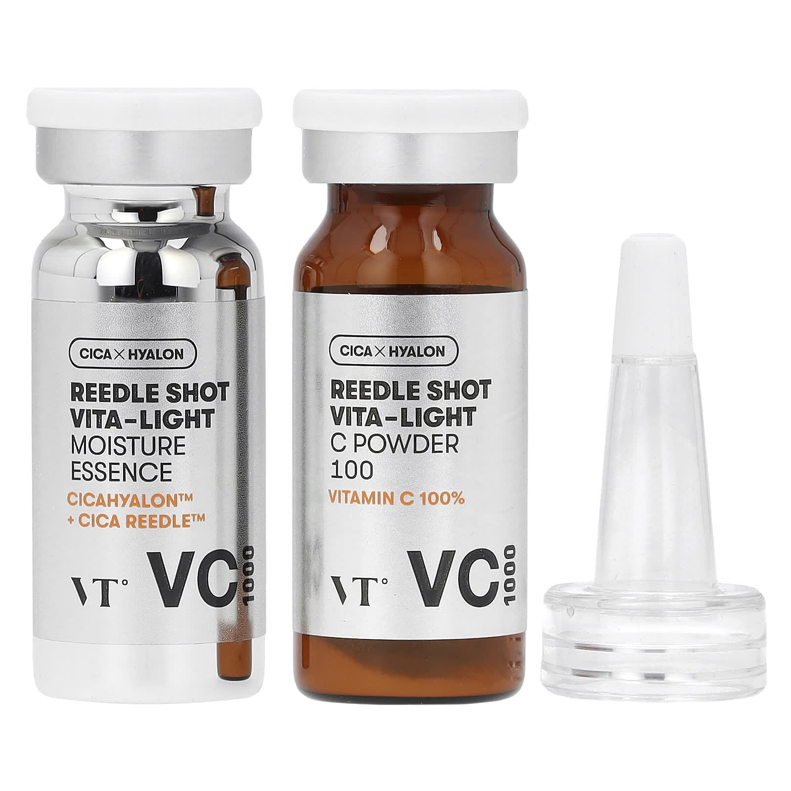 VT Cosmetics, Reedle Shot Vita-Light, Toning Essence, 2 Piece Kit