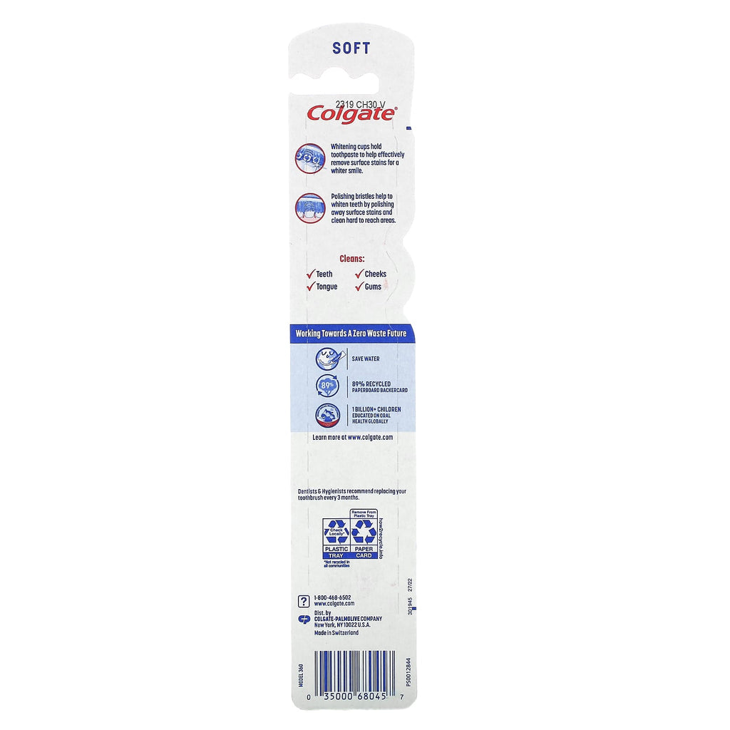 Colgate, 360 Optic White, Soft, 1 Toothbrush