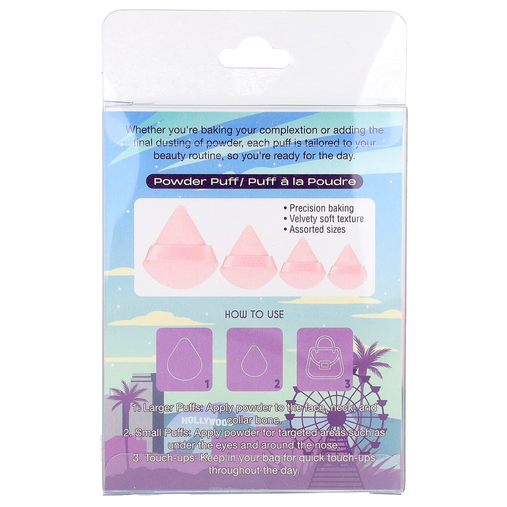 J.Cat Beauty, Assorted Pink Puffs, BR60, 4 Count