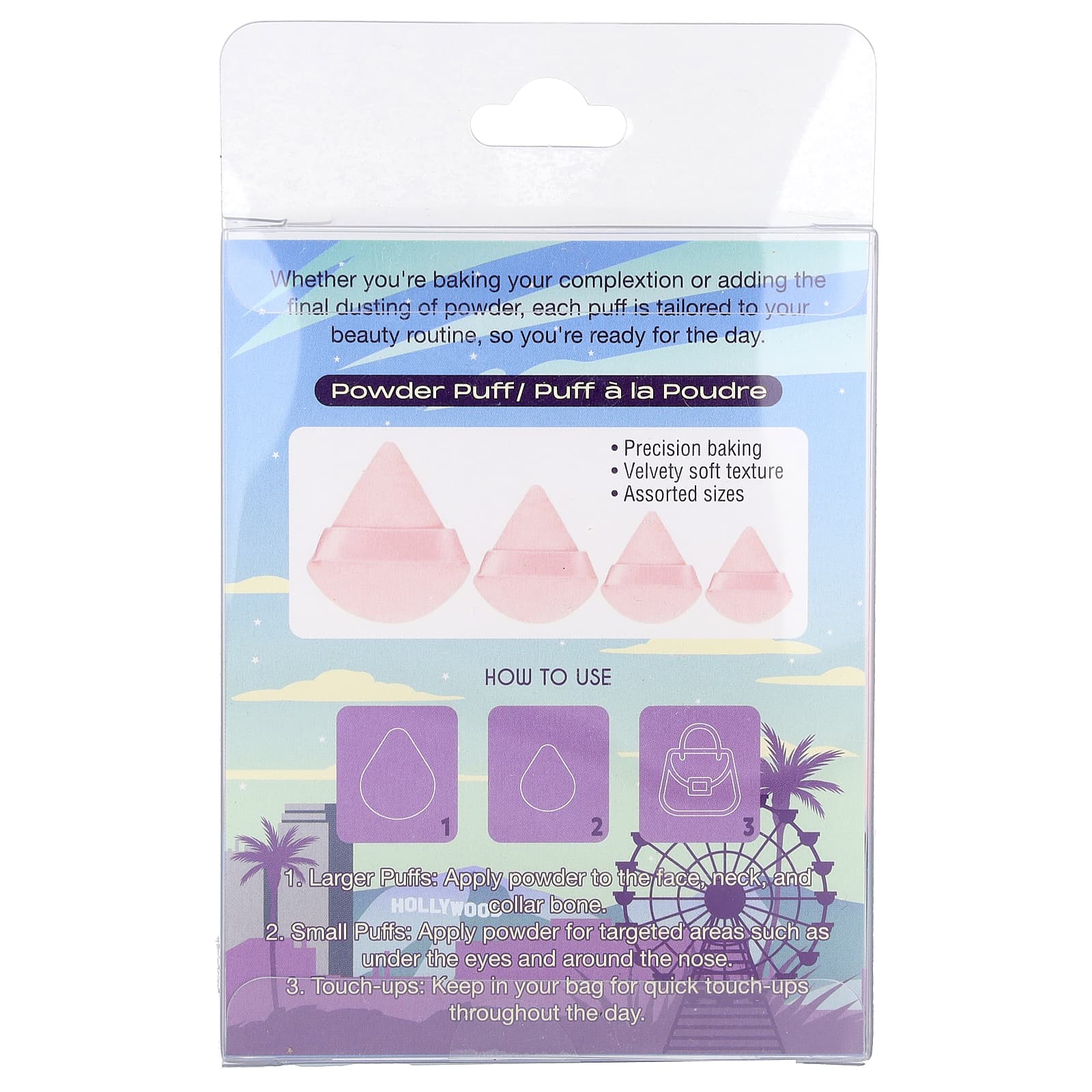 J.Cat Beauty, Assorted Pink Puffs, BR60, 4 Count