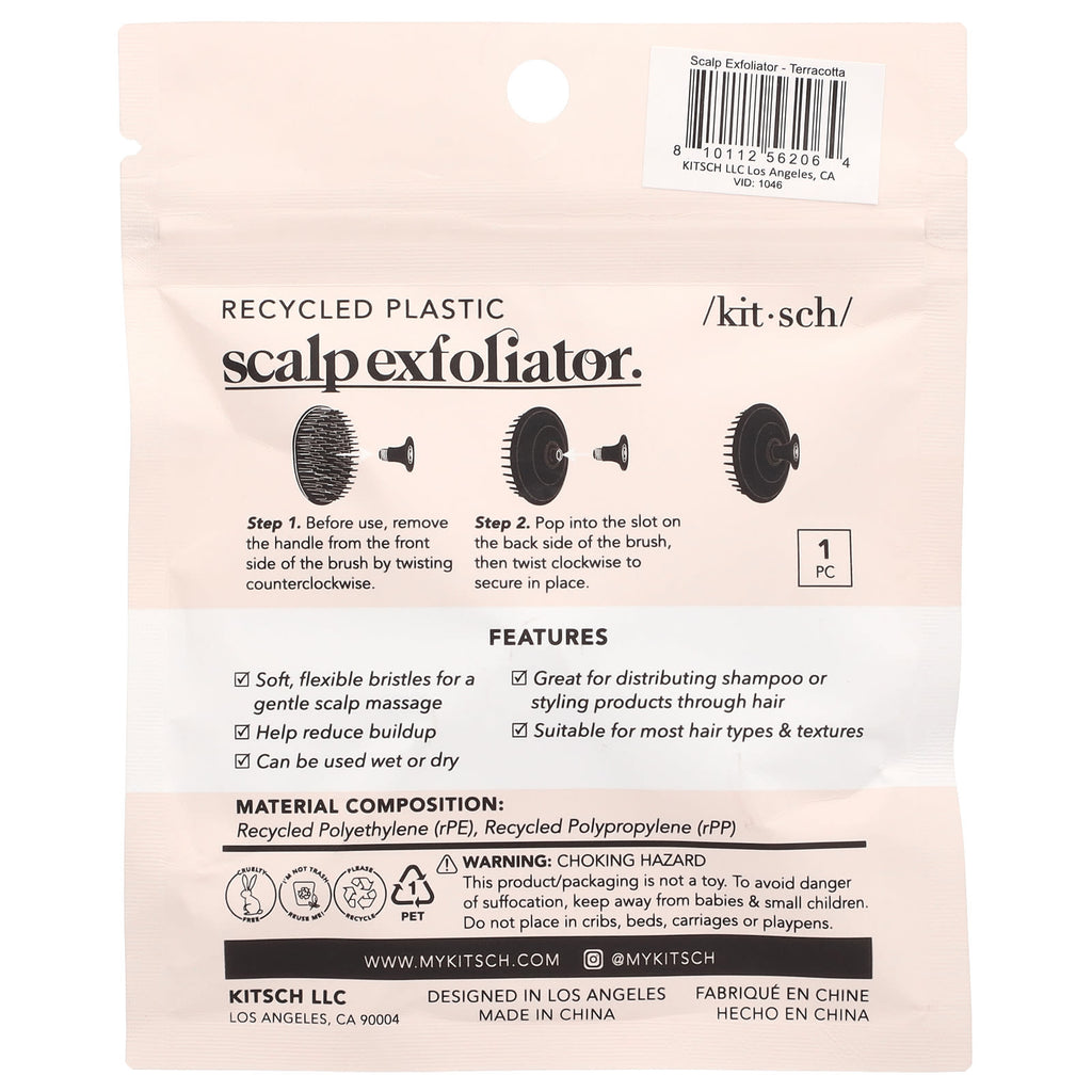 Kitsch, Scalp Exfoliator, Terracotta, 1 Exfoliator
