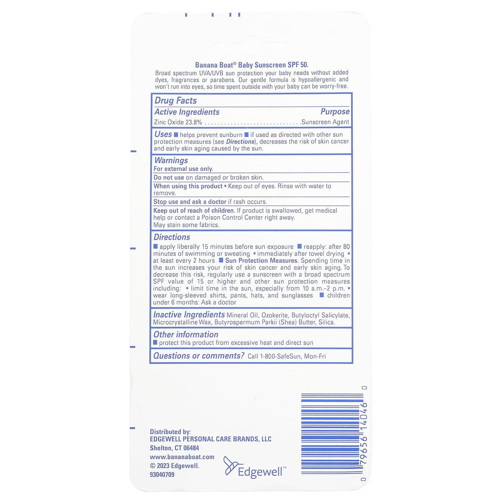 Banana Boat, Baby Mineral Sunscreen Stick, SPF50, 0.5 oz (14.2 g)
