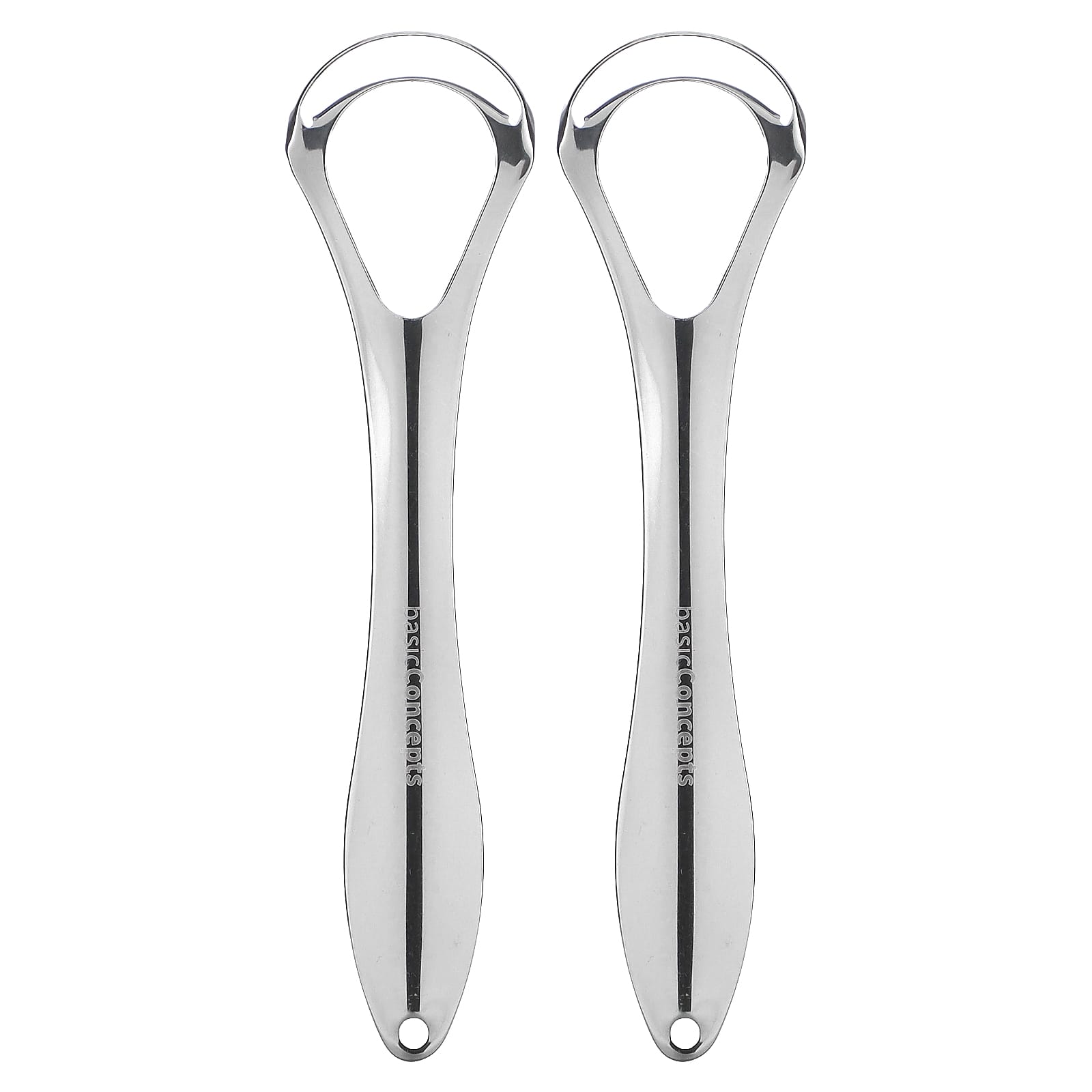 basicConcepts, Stainless Steel Tongue Scrapers , 2 Pack